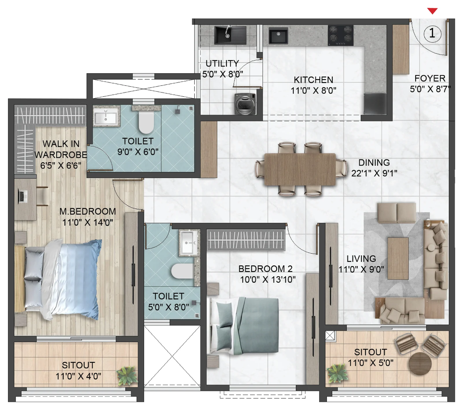 Sumadhura Epitome unit floor plan